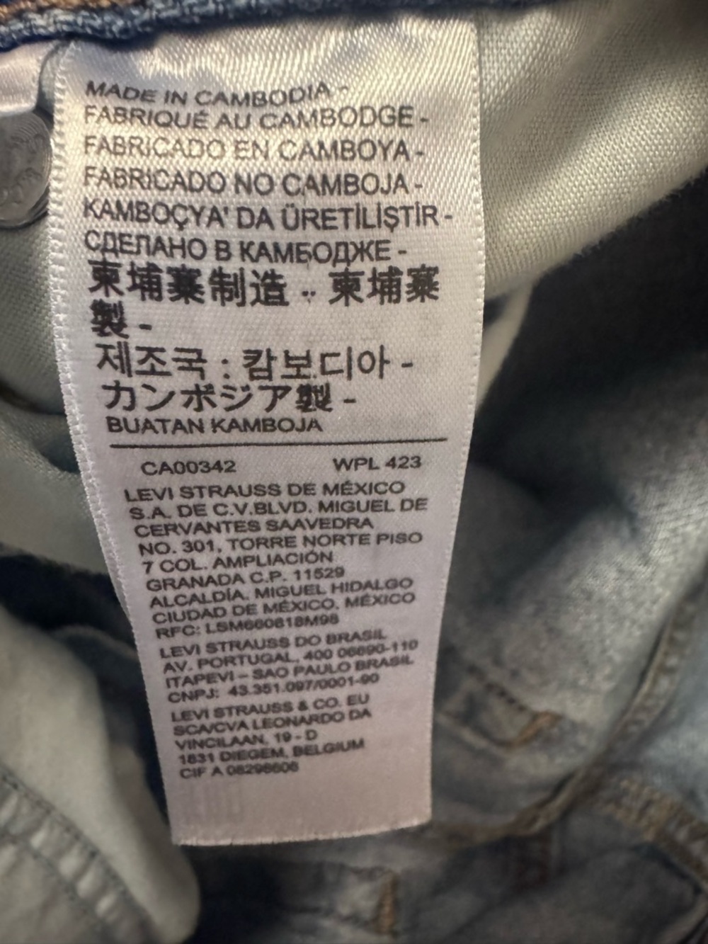Levi’s Baggy Dad Jeans Light Wash Distressed W24 L30 High Rise Straight Leg - Picture 6 of 8